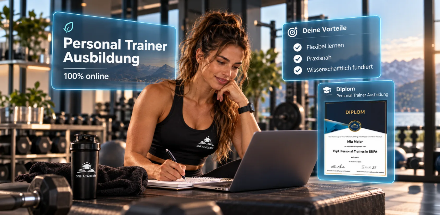 Formation de personal trainer en ligne : avantages flexible, pratique, scientifiquement fondée, avec diplôme de personal trainer SNFA
